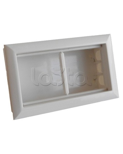 Коробка для открытой проводки на 2 поста 45х45 мм Экопласт 72944 в Хабаровске Распределительные коробки Pintop.ru