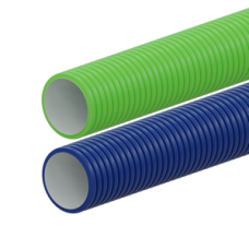 Вентиляционная труба гибкая двустенная для воздуховода (ПНД), антистатическая и антибактериальная D90мм, цвет фиолетовый (1шт=50м) Экопласт (803090VT)