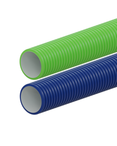 Вентиляционная труба гибкая двустенная для воздуховода (ПНД), антистатическая и антибактериальная D90мм, цвет фиолетовый (1шт=50м) Экопласт (803090VT) в Хабаровске Труба гофрированная Pintop.ru