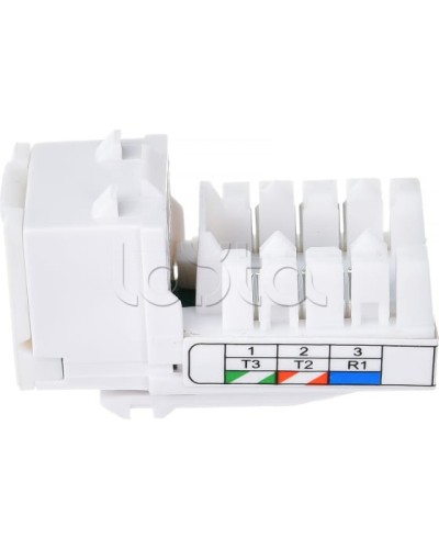 Механизм розетки телефонной (6 контактов) RJ-12 LK45 (Экопласт) (855600) в Хабаровске Розетки компьютерные и телефонные Pintop.ru