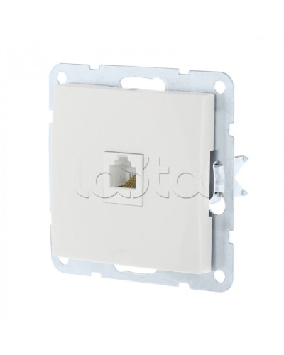 Розетка телефонная RJ-12 с накладкой (белый) LK60 Экопласт (865504) в Хабаровске Розетки компьютерные и телефонные Pintop.ru