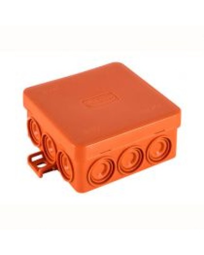 Экопласт JBL085 Коробка огн. E110, о/п 85х85х38мм, без галогена, 12 вых., IP55, цвет оранж. в Хабаровске Распределительные коробки Pintop.ru