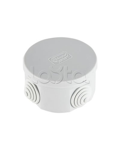 Экопласт JBR080 Коробка распред. о/п, D=80х40мм 4 вых., IP44 белый в Хабаровске Распределительные коробки Pintop.ru