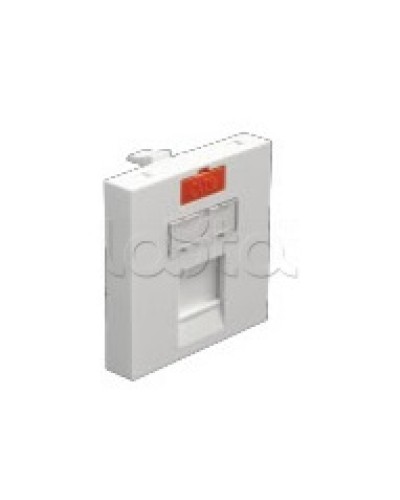 Лицевая панель информационной розетки, 1 вход, белый, 45 х 45 мм 2 модуля Экопласт (87013) в Хабаровске Аксессуары для кабель-канала Pintop.ru