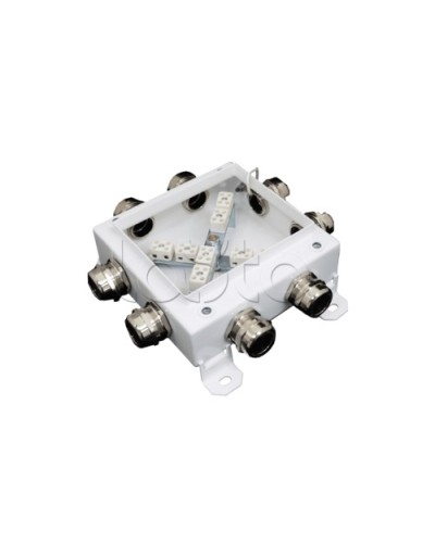 Коробка монтажная огнестойкая Гефест КМ-О (12к*6,0)-IP66 1212, 8 вводов 123х123х6 в Хабаровске Распределительные коробки Pintop.ru