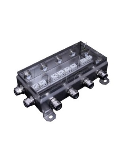 Коробка монтажная огнестойкая Гефест КМ-О (16к*6,0)-IP66 1224нерж, 12 вводов 123х240х60 в Хабаровске Распределительные коробки Pintop.ru