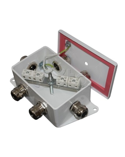 Коробка монтажная огнестойкая Гефест КМ-О (8к)-IP66-d, три ввода 120х80х68 в Хабаровске Распределительные коробки Pintop.ru