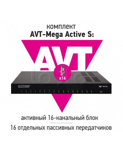 Комплект передачи AHD/CVI/TVI 5Mp/4Mp/1080p/720p видеосигналов по витой паре до 900 м ИнфотехAVT-Mega Active S в Хабаровске Видеоусилители, Модуляторы, Делители Pintop.ru