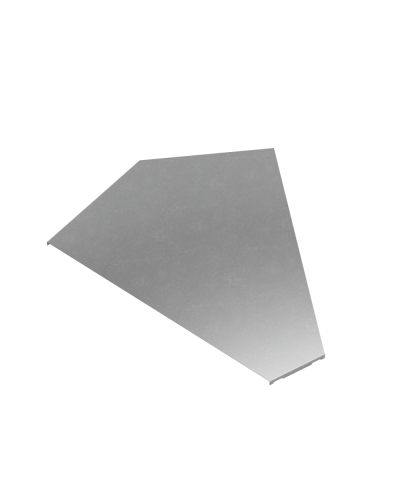 Крышка горизонтального угла 45 гр. 600 мм ПЛЮС КМ-Профиль (KGLplus45-600) в Хабаровске Аксессуары для лотков Pintop.ru