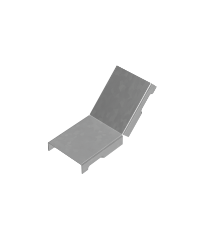 Крышка внутреннего вертикального угла 45 гр. 50 мм ПЛЮС INOX304 КМ-Профиль (KNLplus45-50 INOX304) в Хабаровске Аксессуары для лотков Pintop.ru