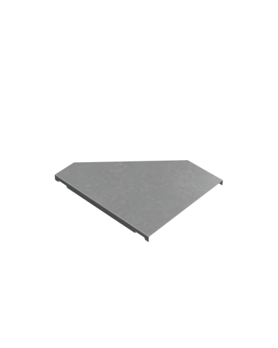 Крышка переходника левого 50-200 мм ПЛЮС INOX304 КМ-Профиль (KPDplus50-200-L INOX304) в Хабаровске Аксессуары для лотков Pintop.ru