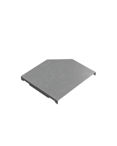 Крышка переходника левого 100-150 мм ПЛЮС INOX304 КМ-Профиль (KPDplus100-150-L INOX304) в Хабаровске Аксессуары для лотков Pintop.ru