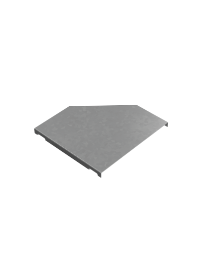 Крышка переходника левого 100-200 мм ПЛЮС INOX304 КМ-Профиль (KPDplus100-200-L INOX304) в Хабаровске Аксессуары для лотков Pintop.ru