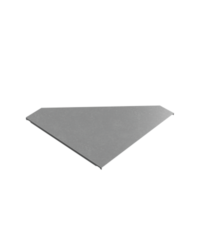 Крышка переходника левого 100-500 мм ПЛЮС INOX304 КМ-Профиль (KPDplus100-500-L INOX304) в Хабаровске Аксессуары для лотков Pintop.ru