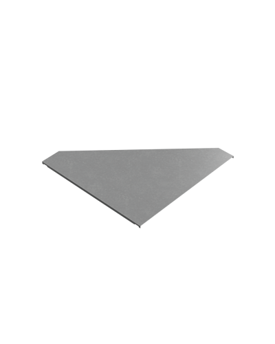 Крышка переходника левого 100-600 мм ПЛЮС INOX304 КМ-Профиль (KPDplus100-600-L INOX304) в Хабаровске Аксессуары для лотков Pintop.ru