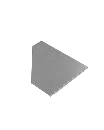 Крышка переходника левого 150-400 мм ПЛЮС INOX304 КМ-Профиль (KPDplus150-400-L INOX304) в Хабаровске Аксессуары для лотков Pintop.ru