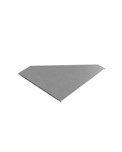 Крышка переходника левого 150-600 мм ПЛЮС INOX304 КМ-Профиль (KPDplus150-600-L INOX304) в Хабаровске Аксессуары для лотков Pintop.ru