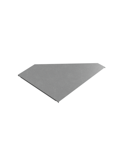 Крышка переходника левого 200-600 мм ПЛЮС INOX304 КМ-Профиль (KPDplus200-600-L INOX304) в Хабаровске Аксессуары для лотков Pintop.ru