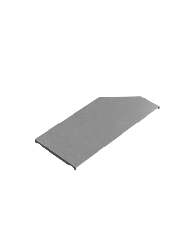 Крышка переходника левого 300-400 мм ПЛЮС INOX304 КМ-Профиль (KPDplus300-400-L INOX304) в Хабаровске Аксессуары для лотков Pintop.ru