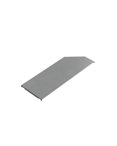 Крышка переходника левого 400-500 мм ПЛЮС INOX304 КМ-Профиль (KPDplus400-500-L INOX304) в Хабаровске Аксессуары для лотков Pintop.ru