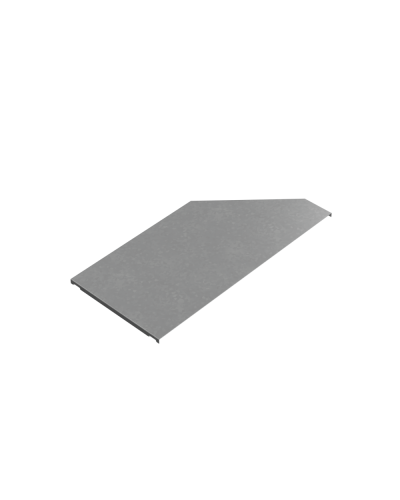 Крышка переходника левого 400-600 мм ПЛЮС HD КМ-Профиль (KPDplus400-600-L HD) в Хабаровске Аксессуары для лотков Pintop.ru