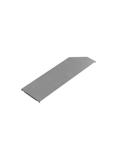 Крышка переходника левого 500-600 мм ПЛЮС INOX304 КМ-Профиль (KPDplus500-600-L INOX304) в Хабаровске Аксессуары для лотков Pintop.ru