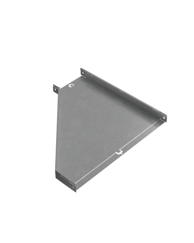 Переходник правый 50х200-600 мм ПЛЮC INOX304 КМ-Профиль (PDplus50-200-600-R INOX304) в Хабаровске Аксессуары для лотков Pintop.ru