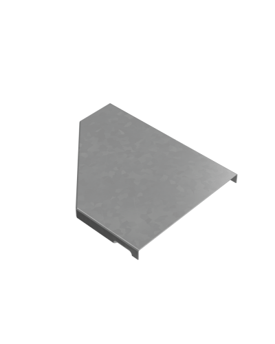 Крышка переходника правого 50-150 мм ПЛЮС INOX304 КМ-Профиль (KPDplus50-150-R INOX304) в Хабаровске Аксессуары для лотков Pintop.ru