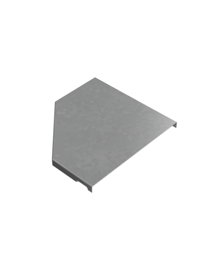 Крышка переходника правого 100-200 мм ПЛЮС HD85 КМ-профиль (KPDplus100-200-R HD85) в Хабаровске Аксессуары для лотков Pintop.ru