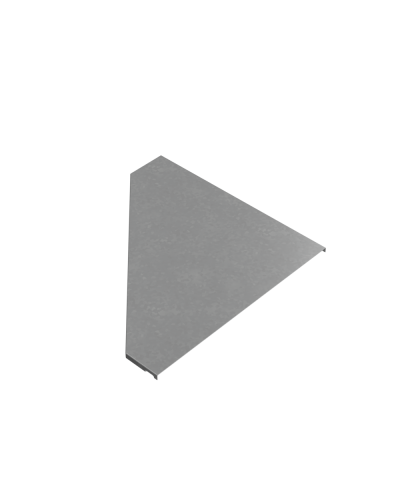 Крышка переходника правого 100-500 мм ПЛЮС INOX304 КМ-Профиль (KPDplus100-500-R INOX304) в Хабаровске Аксессуары для лотков Pintop.ru