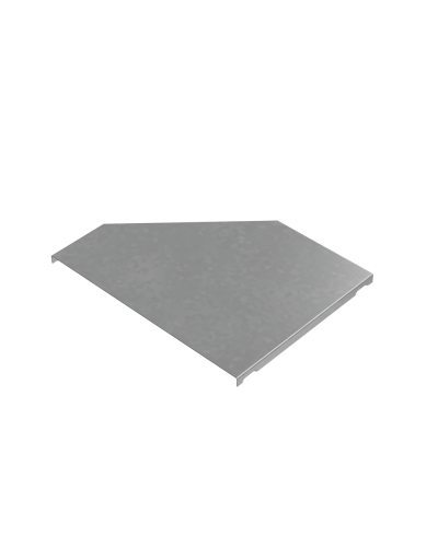 Крышка переходника правого 150-300 мм ПЛЮС INOX304 КМ-Профиль (KPDplus150-300-R INOX304) в Хабаровске Аксессуары для лотков Pintop.ru