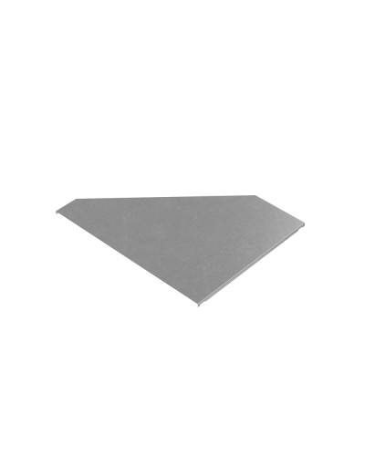 Крышка переходника правого 200-600 мм ПЛЮС INOX304 КМ-Профиль (KPDplus200-600-R INOX304) в Хабаровске Аксессуары для лотков Pintop.ru