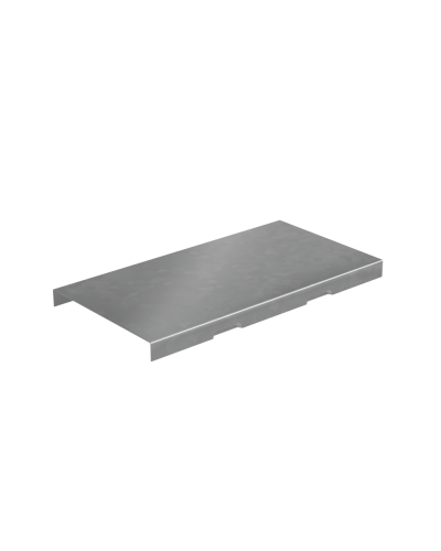 Крышка угла вертикального внешнего 100 мм с разворотом трассы на 90 гр. ПЛЮС INOX304 КМ-Профиль (KVLPDplus90-100 INOX304) в Хабаровске Аксессуары для лотков Pintop.ru