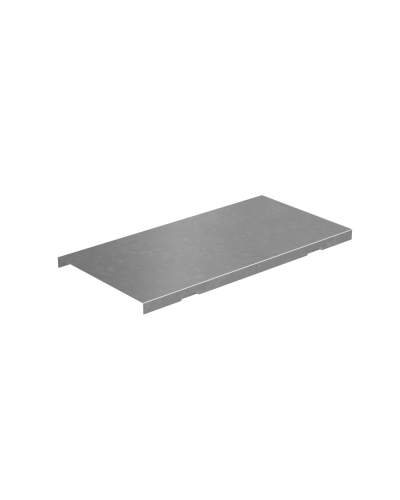 Крышка на вертикальный Т-ответвитель переходник 100-50 мм с разворотом трассы на 90 гр. ПЛЮС (нижняя часть меньше исходной) КМ-Профиль (KTDPSplus90-100-50) в Хабаровске Аксессуары для лотков Pintop.ru