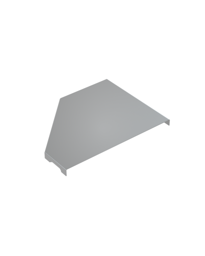 Крышка переходника правого 100-150 мм КМ-Профиль (KPD100-150-R) в Хабаровске Аксессуары для лотков Pintop.ru