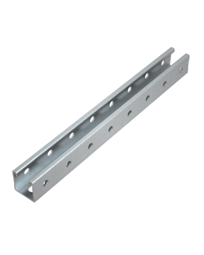 Страт-профиль 41х41 L2200 мм s:2,5 (тройная перфорация) HD КМ-Профиль (STPU41-41-2200 3P HD) в Хабаровске Аксессуары для лотков Pintop.ru