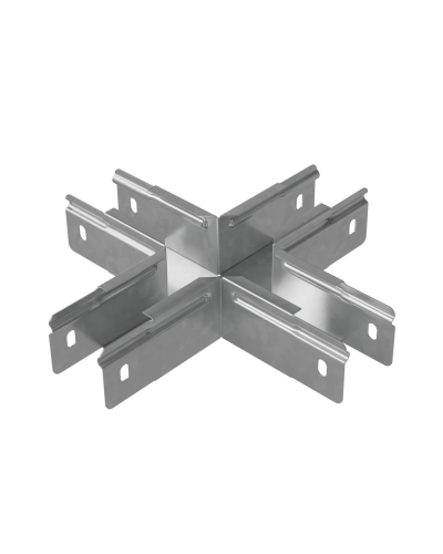 Х-разветвитель прямой 50х50 мм ПЛЮС HD85 КМ-профиль (PXDplus50-50 HD85) в Хабаровске Аксессуары для лотков Pintop.ru