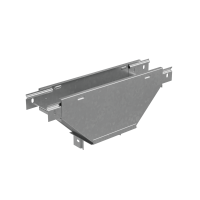 Т-ответвитель переходник 50х200-400 мм верт. c разворотом трассы на 90 гр. "ПЛЮС" (нижняя часть больше исходной) INOX304 КМ-Профиль (TDPVplus90-50-200-400 INOX304)