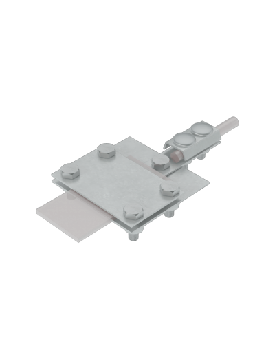 Универсальный контрольный соединитель полоса до 40 мм пруток Ø 5-8 мм INOX304 КМ-Профиль (UKS-B40-D5-8 INOX304) в Хабаровске Аксессуары для лотков Pintop.ru