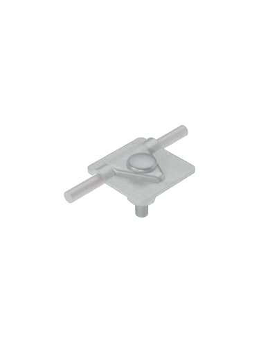 Универсальный соединитель для прутка Ø 5-10 мм с 1 пластиной 40х40 мм HD КМ-Профиль (USM-D5-10 HD) в Хабаровске Аксессуары для лотков Pintop.ru