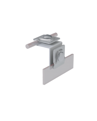 Фальцевый держатель H50 мм для прутка Ø 5-10 мм КМ-Профиль (FD-H50-D5-10) в Хабаровске Монтажные материалы Pintop.ru