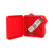 Коробка распределительная огнестойкая КРОПС-П3, IP54, габаритные размеры 80х80х50 мм, для кабелей сечением до 4 мм2, 2 клеммы КМ-Профиль (FRJB-KM-P3-4-02-КРОПС-IP54)