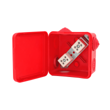 Коробка распределительная огнестойкая КРОПС-П1, IP54, габаритные размеры 100х100х50 мм, для кабелей сечением до 4 мм2, 6 клемм КМ-Профиль (FRJB-KM-P1-4-06-КРОПС-IP54)