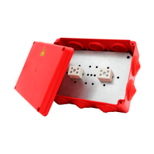 Коробка распределительная огнестойкая КРОПС-П5, IP54, габаритные размеры 190х140х70 мм, для кабелей сечением до 10-16 мм2, 6 клемм КМ-Профиль (FRJB-KM-P5-10-06-КРОПС-IP54)