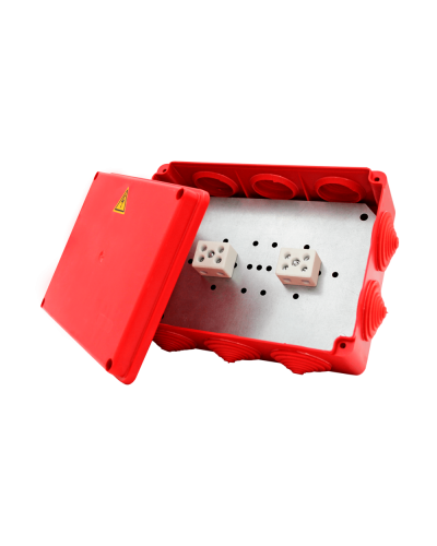 Коробка распределительная огнестойкая КРОПС-П6, IP55, габаритные размеры 240х195х90 мм, для кабелей сечением до 4 мм2, 40 клемм КМ-Профиль (FRJB-KM-P6-4-40-КРОПС-IP55) в Хабаровске Распределительные коробки Pintop.ru