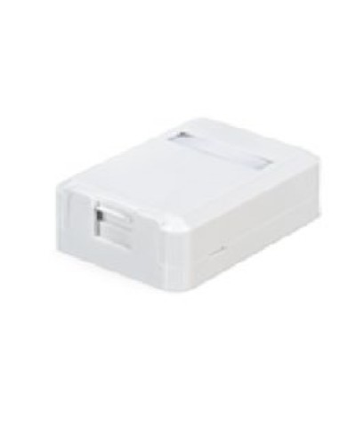 Корпус настенной розетки для установки 1-ой вставки типа Keystone Jack, белый в Хабаровске Коммутационные изделия Pintop.ru