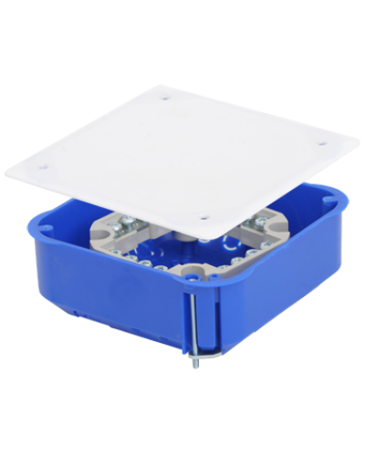 Коробка распаячная, для полых стен, с металлическими лапками клеммником и крышкой, 115x115x45 (60шт/уп) ПожТехКабель 020-024 в Хабаровске Распределительные коробки Pintop.ru