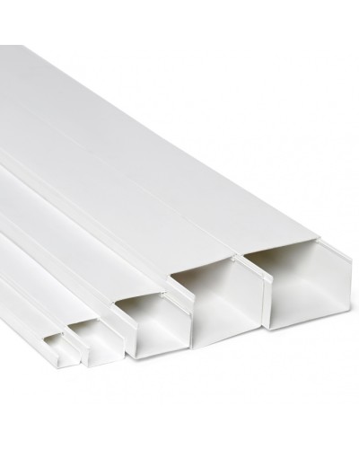 Кабель-канал 80x40x2000, двойной замок, белый (ПожТехКабель) в Хабаровске Кабель-канал Pintop.ru