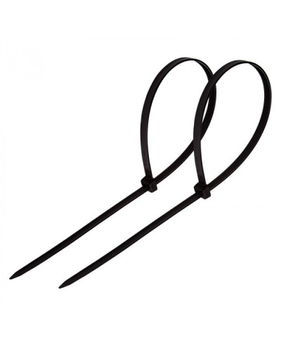 Стяжка нейлоновая неоткрывающаяся, безгалогенная (halogen free) 300x3.6мм, черная (100 шт) в Хабаровске Стяжки-хомуты Pintop.ru