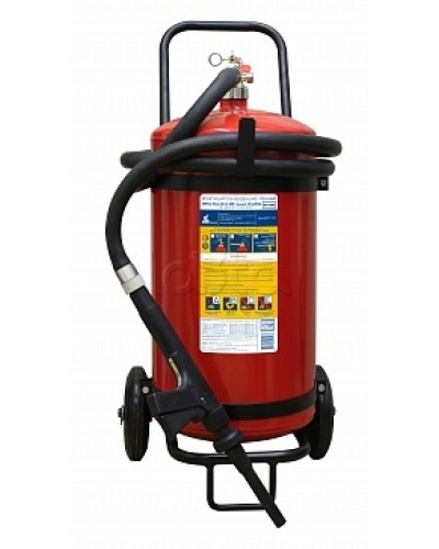 Огнетушитель ПОЖТЕХНИКА ОВП-40(з) МИГ летний (ФторПАВ) на съемн.тележке с перекр. стволом (баллон 50 л, ОТВ 40 л) в Хабаровске Огнетушители Pintop.ru